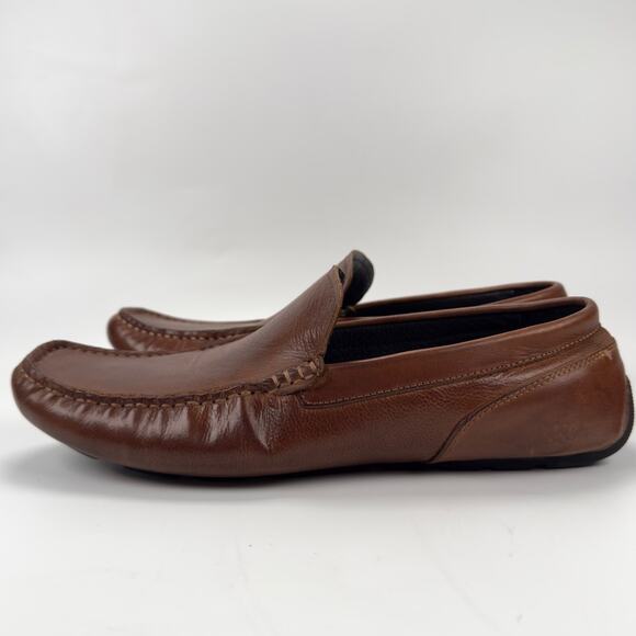 Steve Madden Men's Loafers JAYDEN Brown Leather Shoes Size 8M - Picture 4 of 9